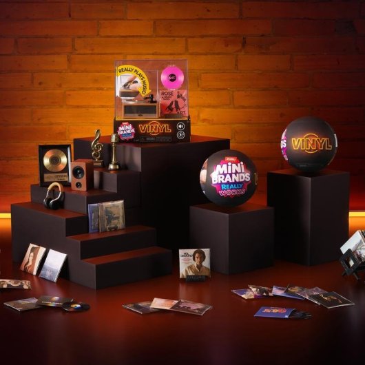 Figura de juguete ZURU Mini Brands Mini Vinyls Serie 1 Tocadiscos funcional