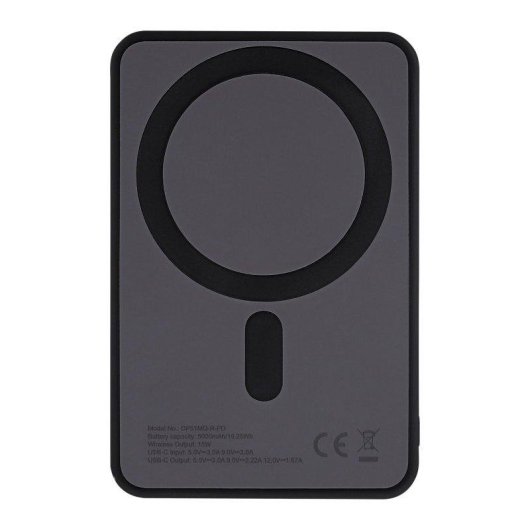 Power Bank TnB PBUMAG5 5000 mAh 20 W Carica MagSafe Nero