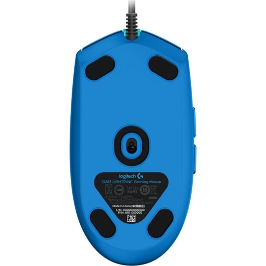 Souris Logitech G203 USB 8000 DPI Bleu RGB 6 Boutons Programmables