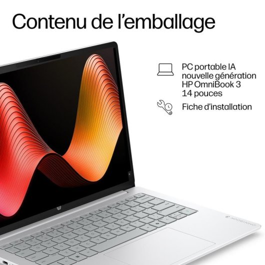 Ordinateur portable HP OmniBook 3 14" AMD Ryzen AI 5 16GB 512GB SSD Radeon 840M Windows 11