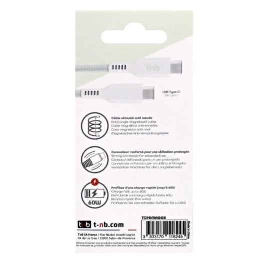 Cavo USB TnB TCPDMAGGR Magnetico 60 W 1,5 m Verde