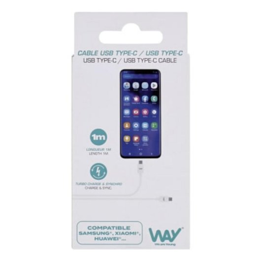 Cabo TnB WTCUSBC01 USB-C 1 m Branco Carga e Sincronização