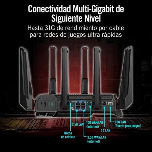 Router Asus ROG Rapture GT-BN98 WiFi 8 11,5 Gbps Quad-Bande Ethernet