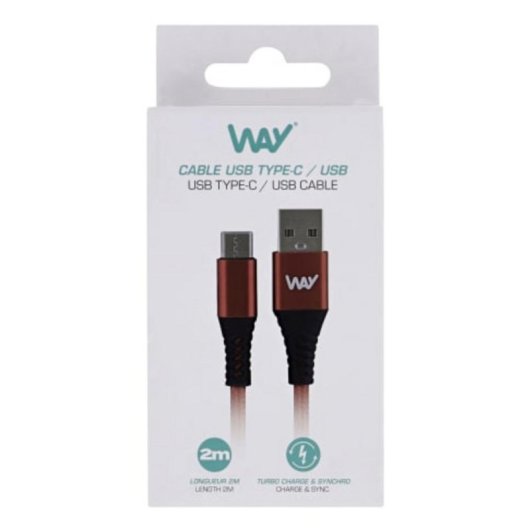 Cabo TnB WTCUSB02RD 2 m USB-A para USB-C Vermelho