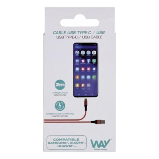 Cabo TnB WTCUSB02RD 2 m USB-A para USB-C Vermelho