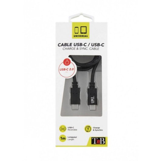 USB-C Kabel TnB TCUSBC120 60 W USB 2.0 1 m Schwarz