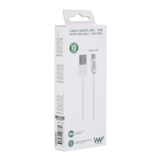 Kabel TnB Way WCBMUSB1 USB A Micro USB 1 m Weiss