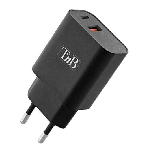 Cargador de red TnB CHPD30W2 USB-C 30 W USB-A 18 W Negro