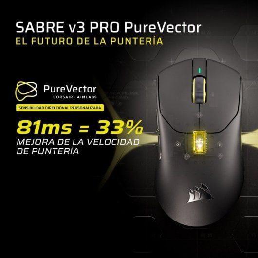 Mouse Corsair SABRE v3 PRO PureVector wireless 42000 DPI 8000 Hz nero