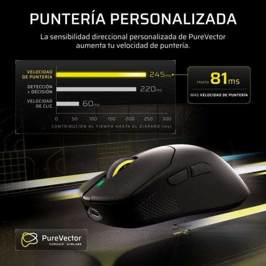 Mouse Corsair SABRE v3 PRO PureVector wireless 42000 DPI 8000 Hz nero