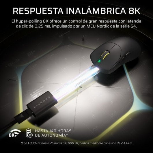Mouse Corsair SABRE v3 PRO PureVector wireless 42000 DPI 8000 Hz nero