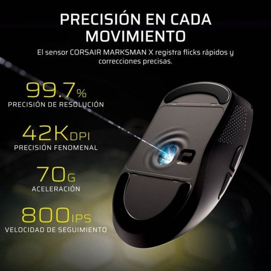 Mouse Corsair SABRE v3 PRO PureVector wireless 42000 DPI 8000 Hz nero