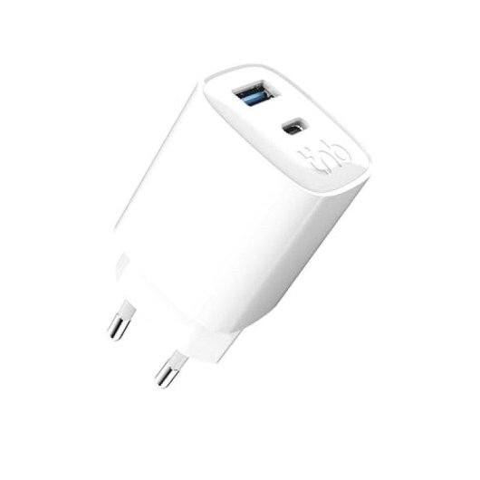 Chargeur Tnb CHGAN45W GaN USB-C et USB-A 45 W Blanc Compact