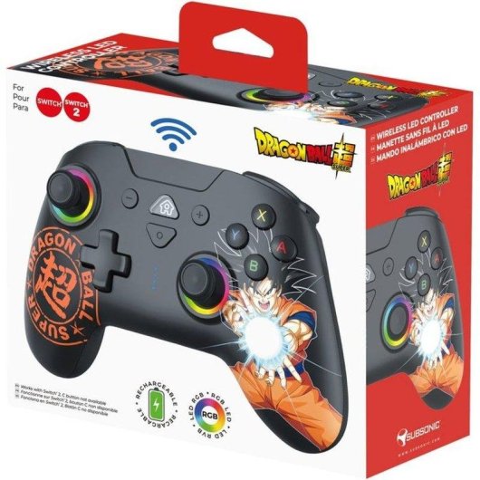 Mando Inalámbrico Subsonic Dragon Ball Super Goku Bluetooth Nintendo Switch OLED RGB