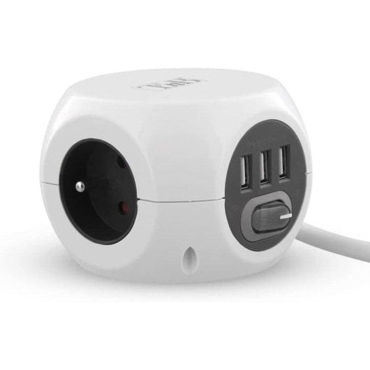 Steckdosenleiste TnB PSBALLWH 3 Steckplätze 16A 3 USB 2.4A weiß