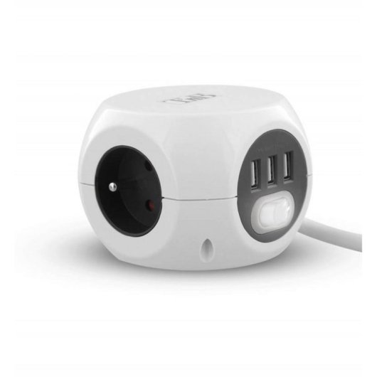 Steckdosenleiste TnB PSBALLWH 3 Steckplätze 16A 3 USB 2.4A weiß