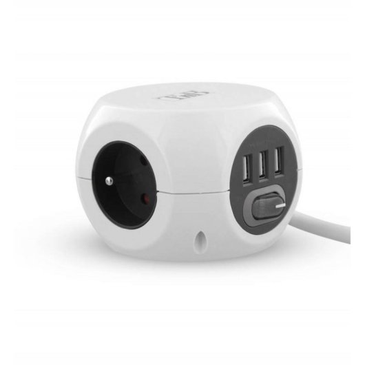 Steckdosenleiste TnB PSBALLWH 3 Steckplätze 16A 3 USB 2.4A weiß
