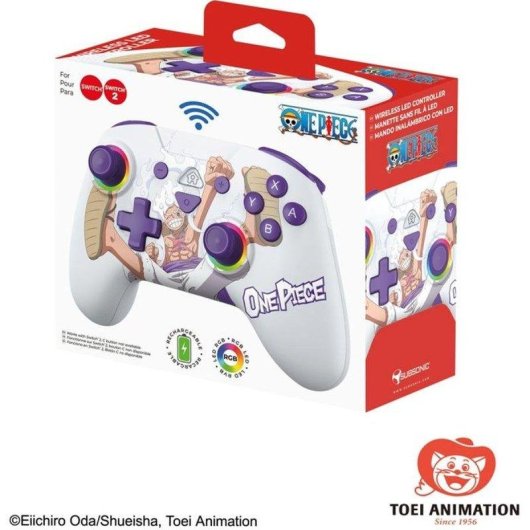 Mando Inalámbrico Bluetooth Subsonic Luffy Gear 5 One Piece Nintendo Switch Blanco