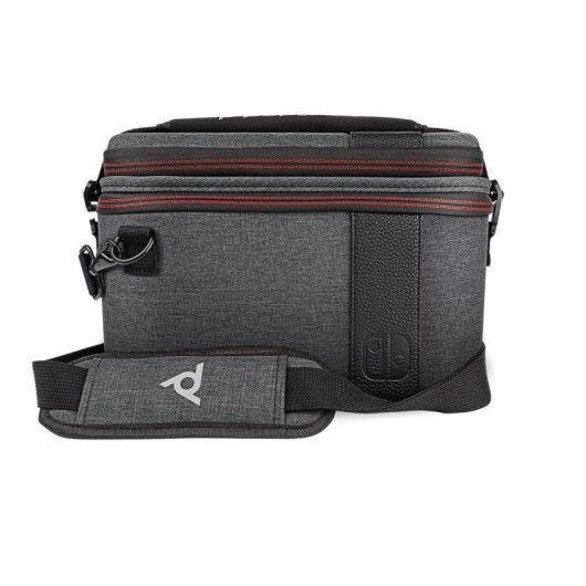 Custodia trasporto PDP Pull-n-go Elite per Nintendo Switch e Switch Lite grigia
