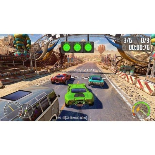 Turbo Boost Racing Kit Just For Games con 2 Ruedas Turbo LED para Mando PS5 DualSense