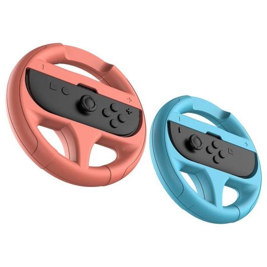 Pack 2 Volantes Subsonic SA5718 Joy-Con Nintendo Switch 2 Turquesa Rojo