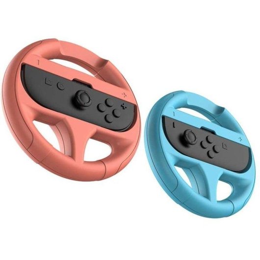 Pack 2 Volantes Subsonic SA5718 Joy-Con Nintendo Switch 2 Turquesa Rojo