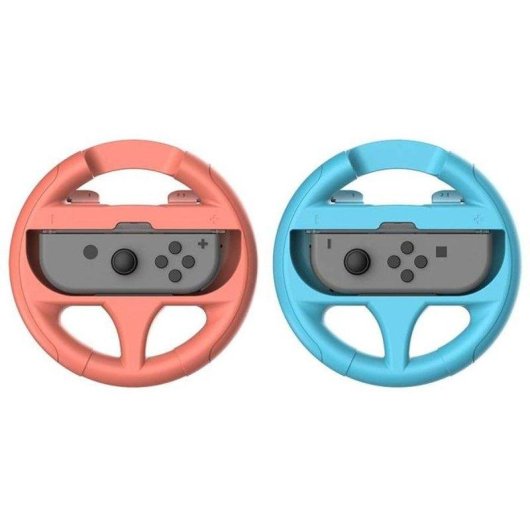 Pack 2 Volantes Subsonic SA5718 Joy-Con Nintendo Switch 2 Turquesa Rojo
