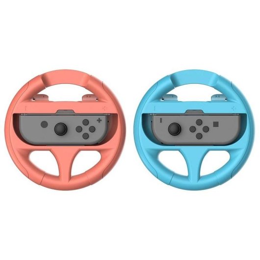 Pack 2 Volantes Subsonic SA5718 Joy-Con Nintendo Switch 2 Turquesa Rojo