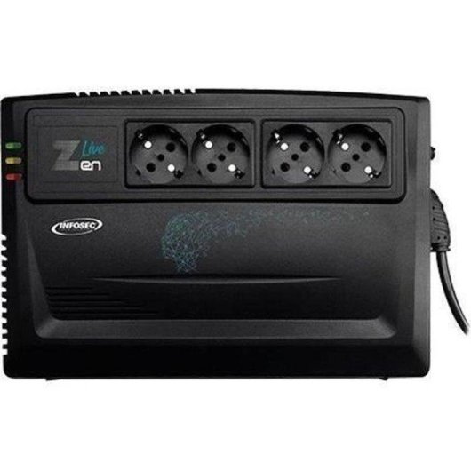 Sai Infosec 800 VA batería de 12 V 13 min AVR y 4 tomas