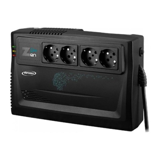 Sai Infosec 800 VA batería de 12 V 13 min AVR y 4 tomas