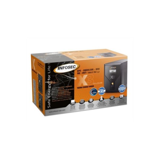 Sai INFOSEC 3000VA Batterie Plomb 75 Minutes Protection Ligne Téléphonique