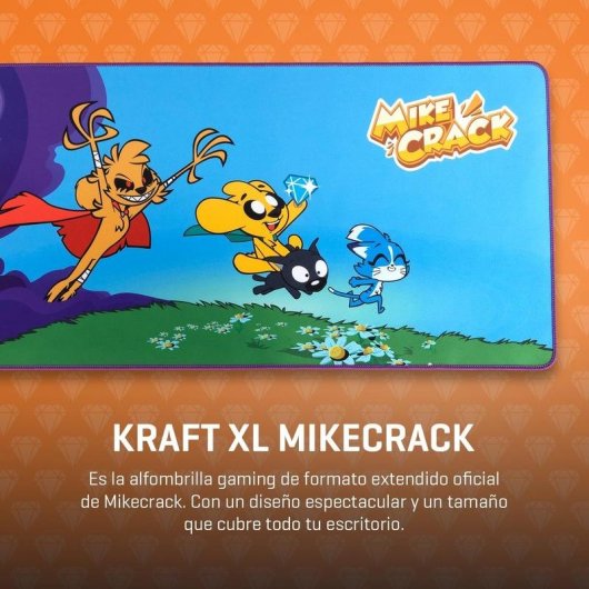 Tappetino KROM Kraft XL Mikecrack 900x350 Blu