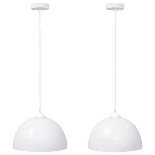 Lampe de plafond vidaXL Rose Blanc réglable Ø30x120 cm lot de 2