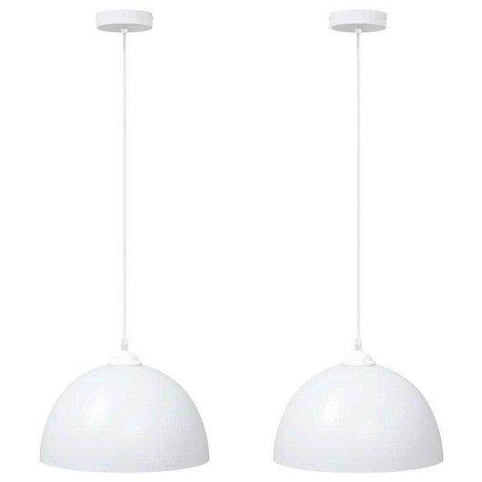 Lampe de plafond vidaXL Rose Blanc réglable Ø30x120 cm lot de 2