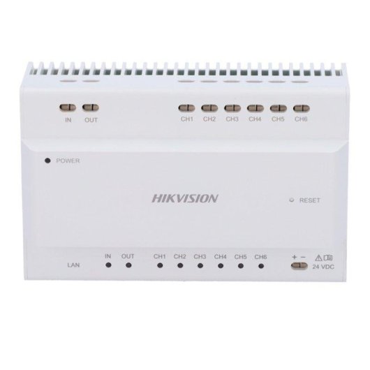 Convertidor de vídeo Hikvision para edificios, 6 canales y 2 hilos