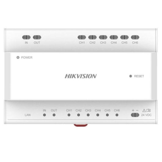 Convertidor de vídeo Hikvision para edificios, 6 canales y 2 hilos