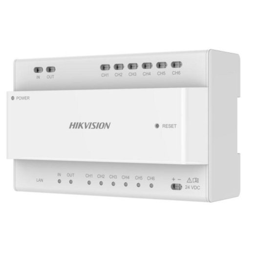 Convertidor de vídeo Hikvision para edificios, 6 canales y 2 hilos