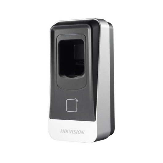 Lector de acceso Hikvision DS-K1201AMF con huella y tarjeta MF