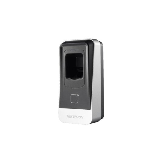 Lector de acceso Hikvision DS-K1201AMF con huella y tarjeta MF