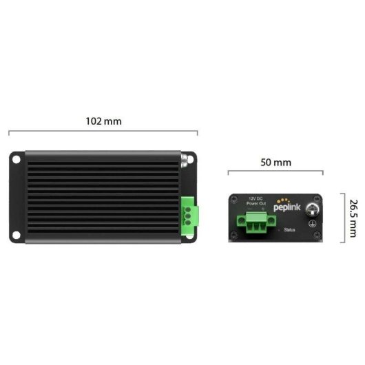 Separador PoE Peplink Splitter MAX Aislamiento Galvánico 12 V CC 48 W