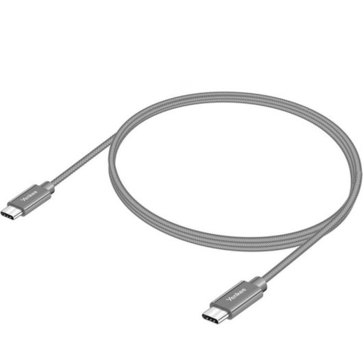 Cable Yenkee YCU C102 SR USB-C a USB-C 2 m Gris Carga Rápida 60 W