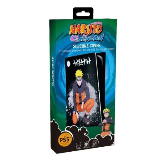 Funda de silicona Konix Naruto Shippuden PS5 anti-golpes y anti-rayones