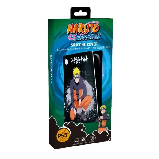 Funda de silicona Konix Naruto Shippuden PS5 anti-golpes y anti-rayones