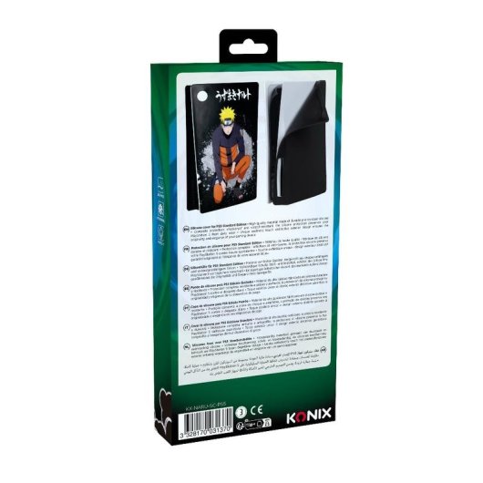 Funda de silicona Konix Naruto Shippuden PS5 anti-golpes y anti-rayones