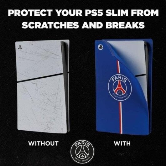 Funda Silicona Konix PSG PlayStation 5 Slim Azul Antigolpes Antirayaduras