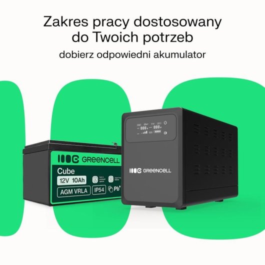 SAI Green Cell 800 VA/500 W con onda sinusoidal pura y AVR