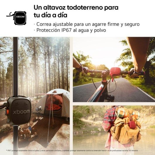 Altavoces LG xboom Rock portátil Bluetooth 6 W IP67 rojo
