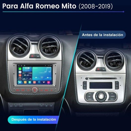 Autoradio Junsun 7" Linux CarPlay Android Auto Wi-Fi Bluetooth Plateado