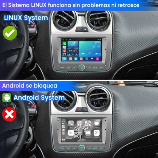 Autoradio Junsun 7" Linux CarPlay Android Auto Wi-Fi Bluetooth Plateado