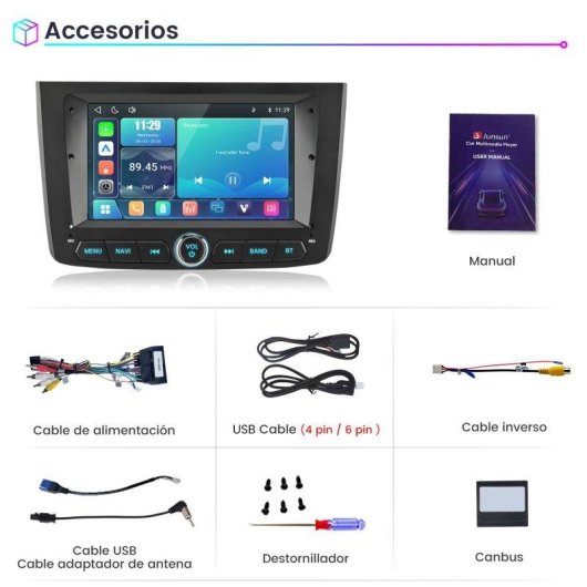 Autoradio Junsun 7" Linux CarPlay Android Auto Wifi Bluetooth Alfa Romeo Mito